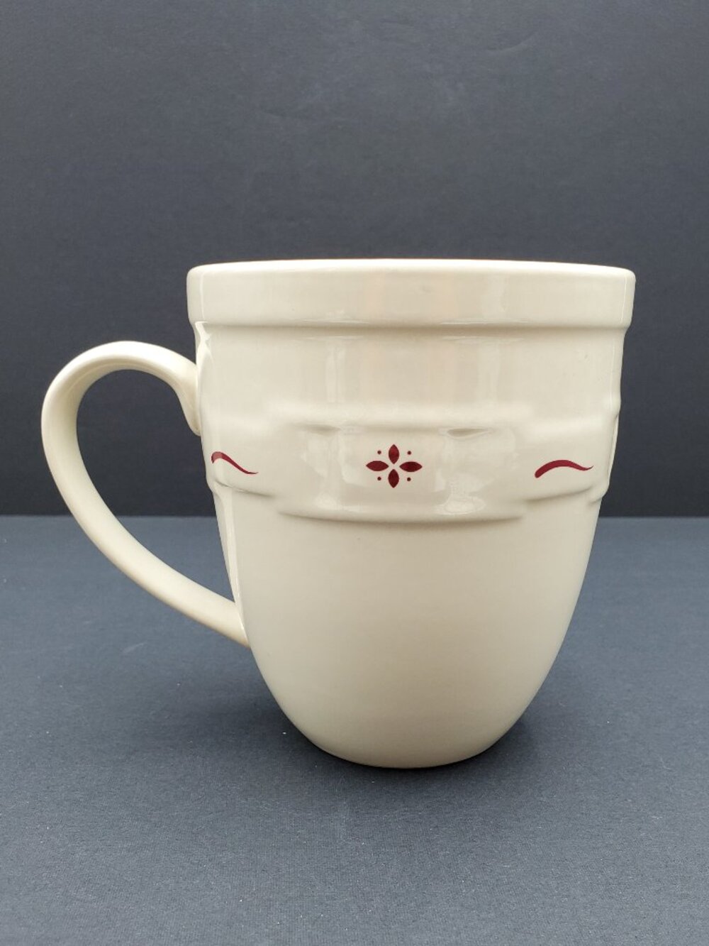 Longaberger Woven Traditions Red Jumbo Mug Paprika Oversized Coffee Mug